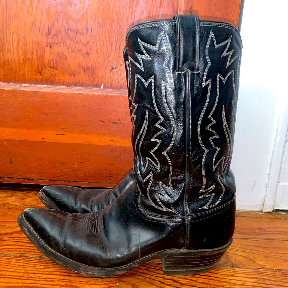 Vintage Leather Cowboy Boots